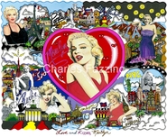 Charles Fazzino 3D Art Charles Fazzino 3D Art Love and Kisses, Marilyn (SN)